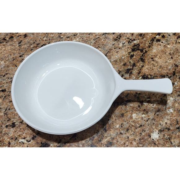 Corning Ware MW-83-B Microwave Browning Dish Skillet Pan W/Pyrex Lid Solid White - Picture 5 of 15